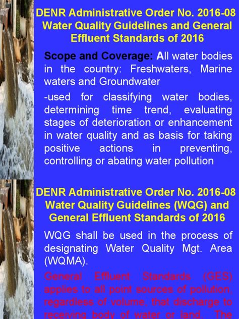 dao 2016-08 water quality guidelines|Dao 2016 08 Water Quality Guidelines and General Effluent.